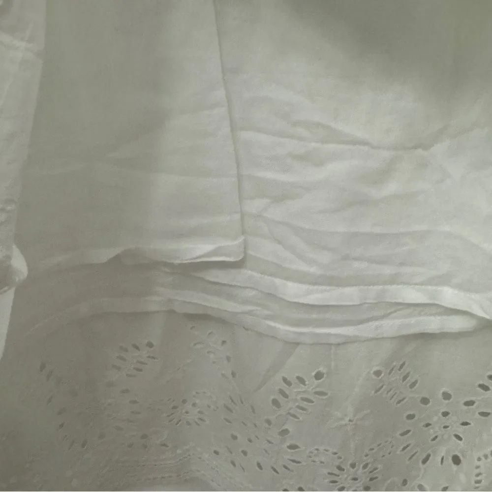 Justice White Eyelet Lace Maxi Dress Size 14